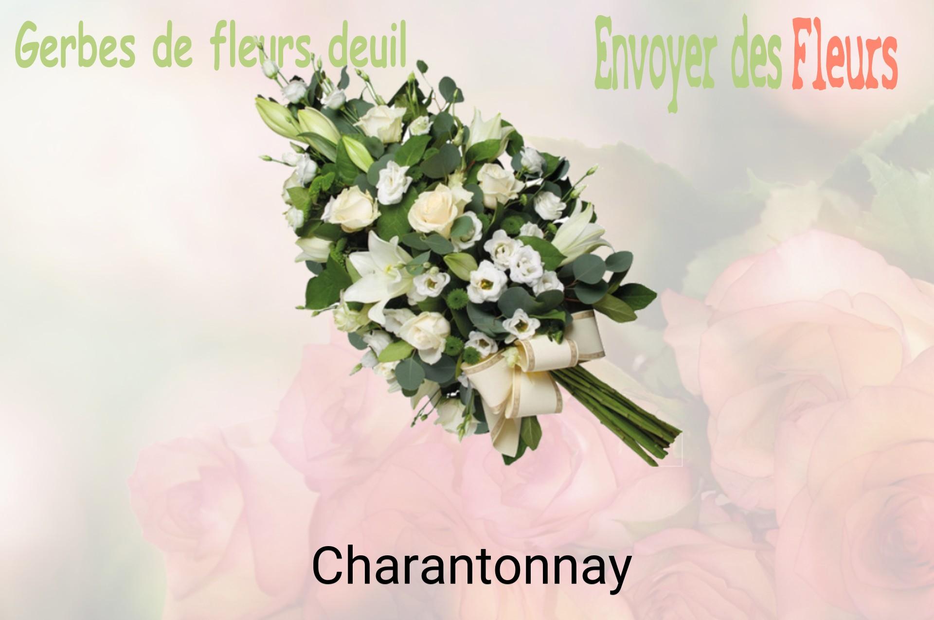 Gerbe de fleurs de deuil livrée à Charantonnay